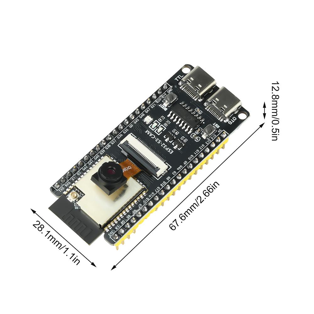 ESP ESP32-S3 CAM WiFi Bluetooth Entwicklungsboard Onboard ESP32-S3-N16R8 Dual Type-C OV3660 Kameramodul