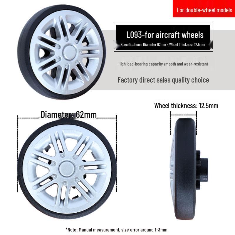 Universal Wheel Replacement for Luggage Suitcase: Leather Caster Rubber Roller Rim Repair Accessories
