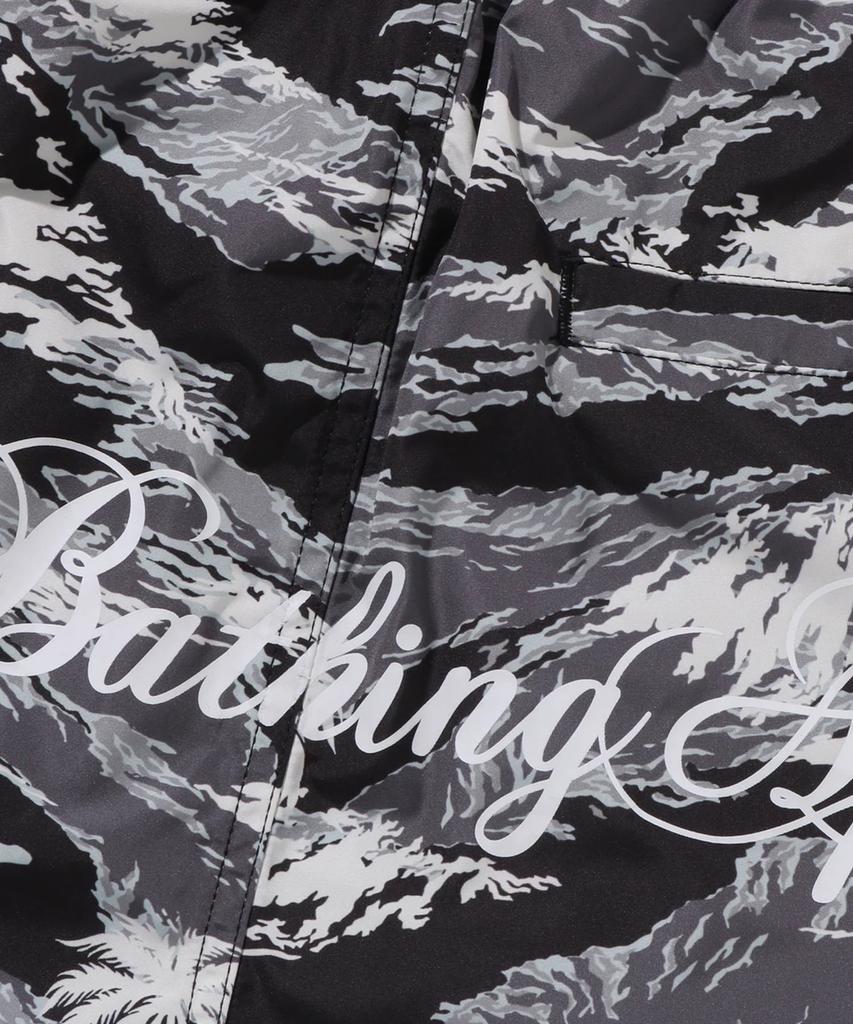 Beipeu Palm Tree Camo Relaxed Fit Beach Shorts (M) Black
