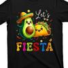 Mexican Fiesta T Shirt For Black Cotton With Lets Fie Vintage Slightly Stylish Streetwear Breathable Soft