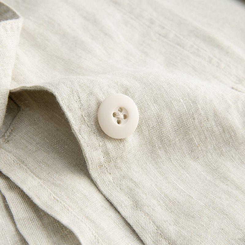 Leisure Linen Suit Set Fashion Men Wide Leg Pants Summer Office Two Piece Sets