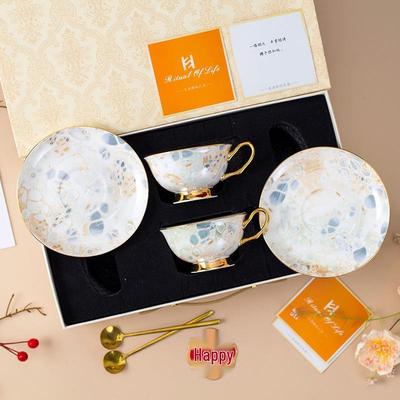 Zirkon Vergoldetes Knochenporzellan Kaffeetassen-Set - Europäischer Stil, Leichter Luxus, Perfekt für den Englischen Nachmittagstee