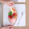 2pcs Transparent Boat Shaped Ice Cream Bowl Large Size Snack Tray Multifunctional Dessert Plate  KTV