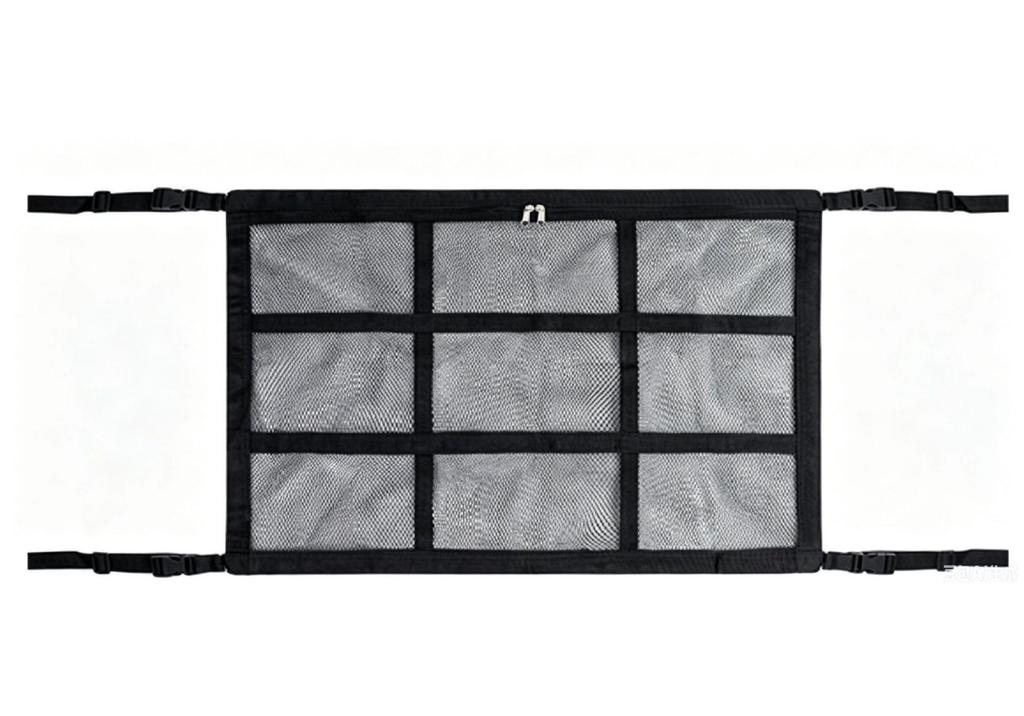 Universal Car Roof Storage Net with Reinforced Straps