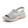 2025 Summer New Md Outsole Casual Lightweight Rubber Thick-Soled Sandals Comfortable Lightweight Velcro Sports Wedge Cloth