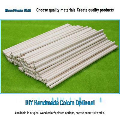 Original Color Wooden Ice Cream Sticks for DIY Crafts and Models – Small, Round Design