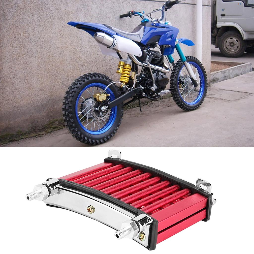 Aluminum Alloy Motorcycle Engine Oil Cooler Cooling Kit Fit For 125cc 140cc 150cc