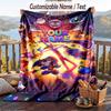 The Amazing Digital Circus Flannel Blanket, Personalized Custom Name Text, Soft Warm Plush Throw Blanket For Gift