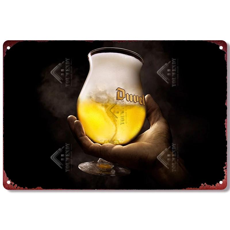 Metal Tin Sign Poster for Pub Bar Man Cave Club Wall Decoration Vintage Belgium Beer Brand Decorative Plaque Xcm