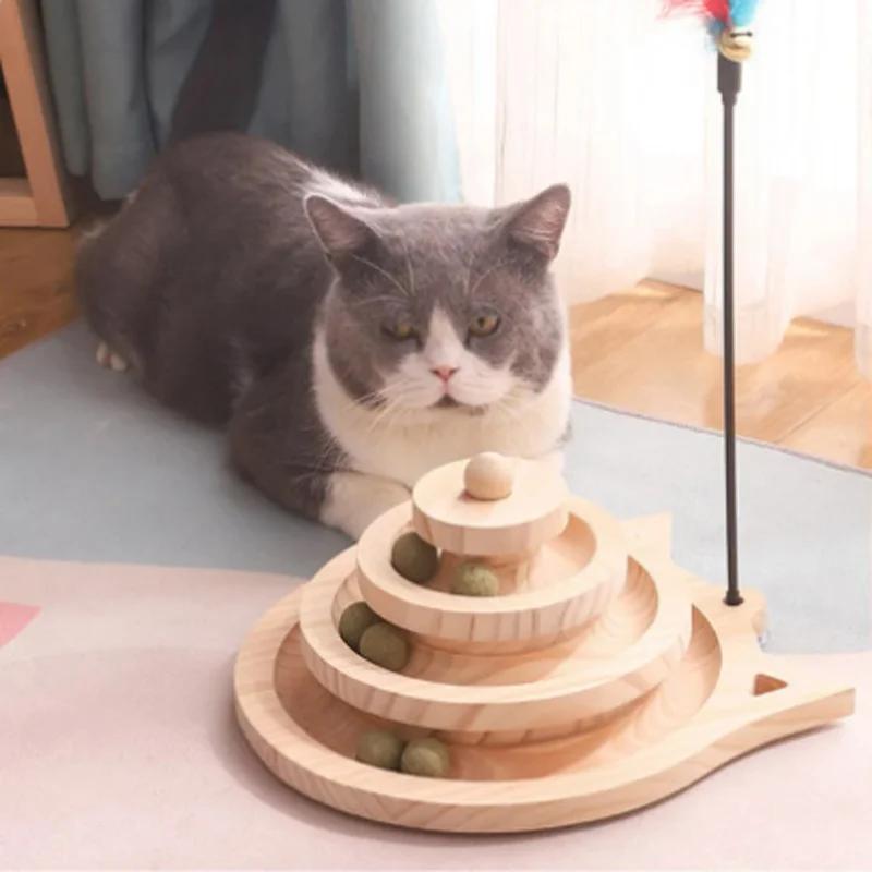 Katzenkratzbrett Katzenspielzeug Tunnel Katzenminze Katze Maus Kätzchen Training Intelligenz Haustier Katze Spielzeug Schienen Turm Ball Für Katzen Kätzchen