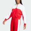 adidas Originals Women's Red White Colorblock Short Track Jacket IM5008