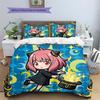 Anya Forger Gemustertes Kissenbezug & Bettbezug Set Anime Motiv Bettwäsche Schlafzimmer Dekoration Wunderbares Geschenk für Fans.-TING
