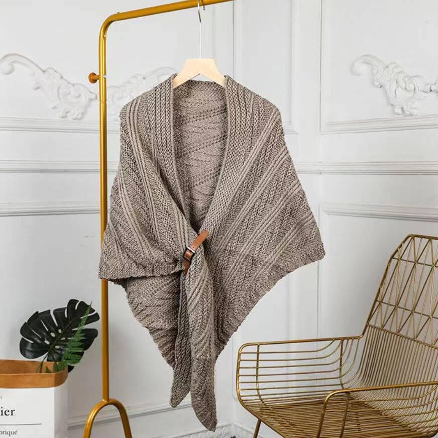 Moderner Retro-Hahnentrittschal für Damen: Eleganter Kaschmir-Imitat-Schal, Koreanischer Stil, Alleskönner, Warmes Winter-Accessoire