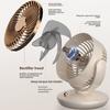 6" Bordvifte Bærbar USB Bordvifte 3 Hastighetsinnstillinger 300° Vipp & 120° Oscillering Stille Luftsirkulator for Hjemmekontor Beige