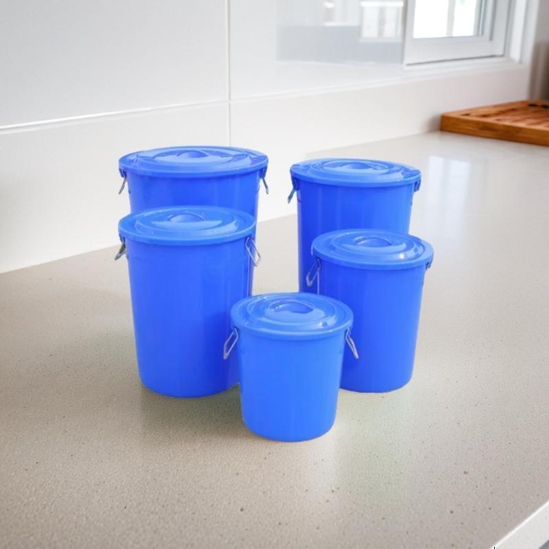 SIFAR Thickened Plastic Water Storage Bucket with Lid