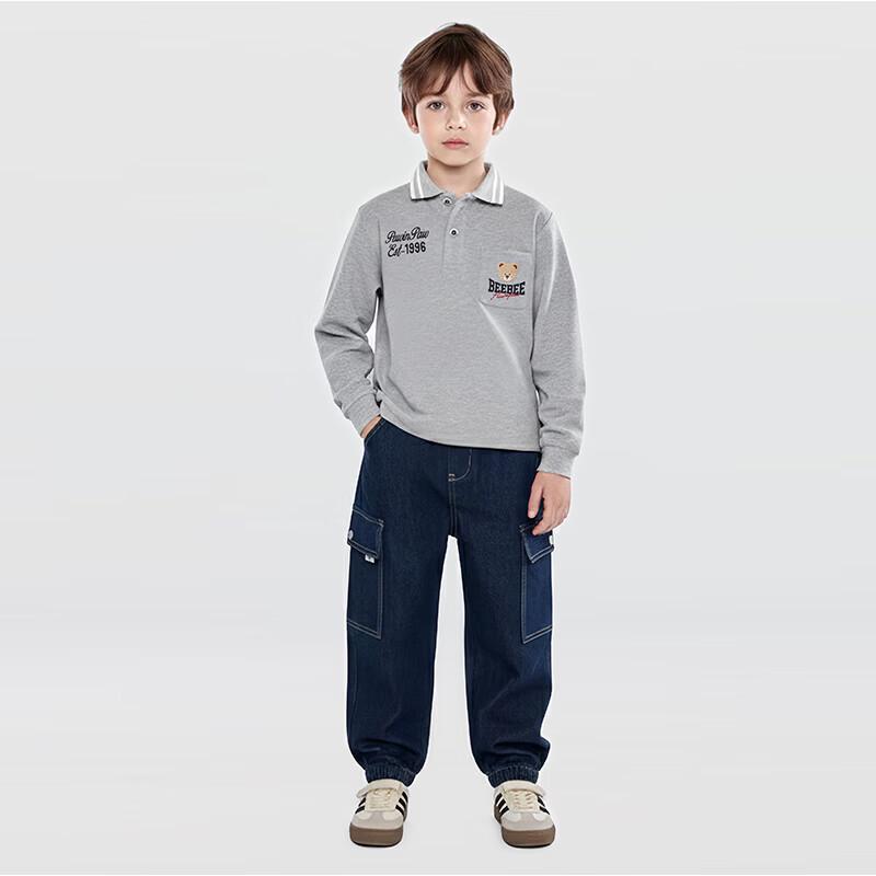 PawinPaw Cartoon Bear Boys' Polo T-shirt