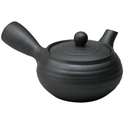 Suzuki Banko Ware Teapot, 1.5-inch, Approx. 330ml Capacity, for 1-2 People, Black Yogan, Made In Japan, 0977-5480