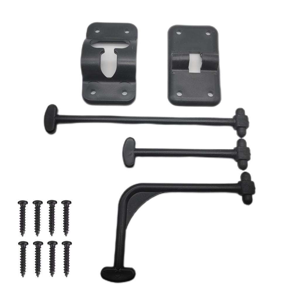 Three-Rod Plastic Door Bolt with 8 Screws for RVs & Outdoors