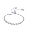 Yhpup Stainless Steel Beads Chain Adjustable Necklace Bracelet Bangle Gold Silver Color Zirconia Popular Jewellery