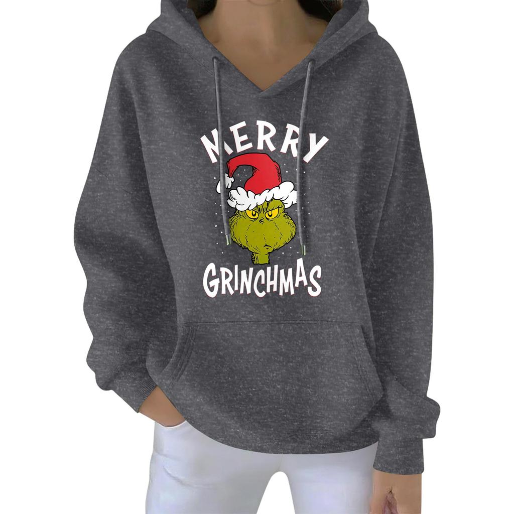Women's Christmas  Hoodie Funny Cute Christmas Holiday Sweatshirt Pullover