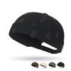 Casquette de propriétaire décontractée sans visière Casquette sans bord Chapeau fisherman Bonnets Chapeau troué usé Couleur unie Casquette de docker Casquette vintage melon cassé