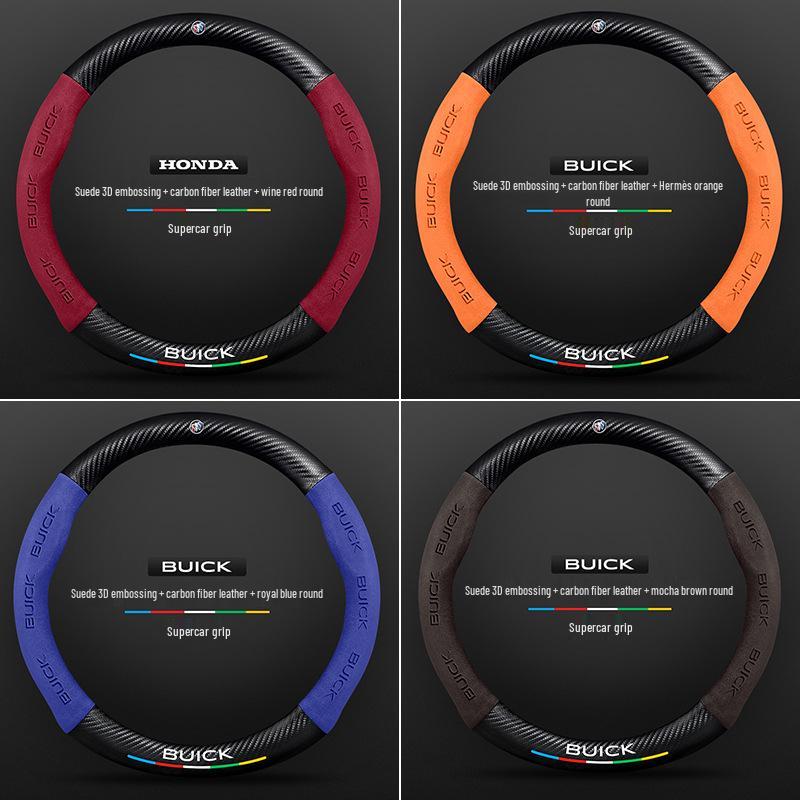 Genuine Leather Steering Wheel Cover for Buick: Encore, Verano, Excelle, Regal, LaCrosse, GL8