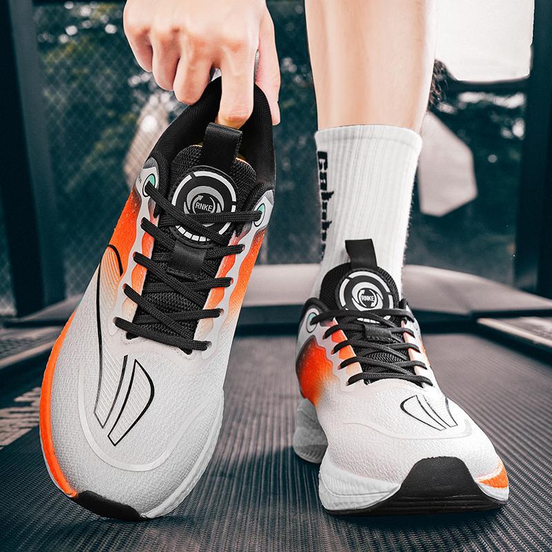 Running Shoes 2025 New Carbon Plate Racing Shoes Breathable Mesh Student Running Shoes Youth Sports Shoes Boys Trendy Shoes