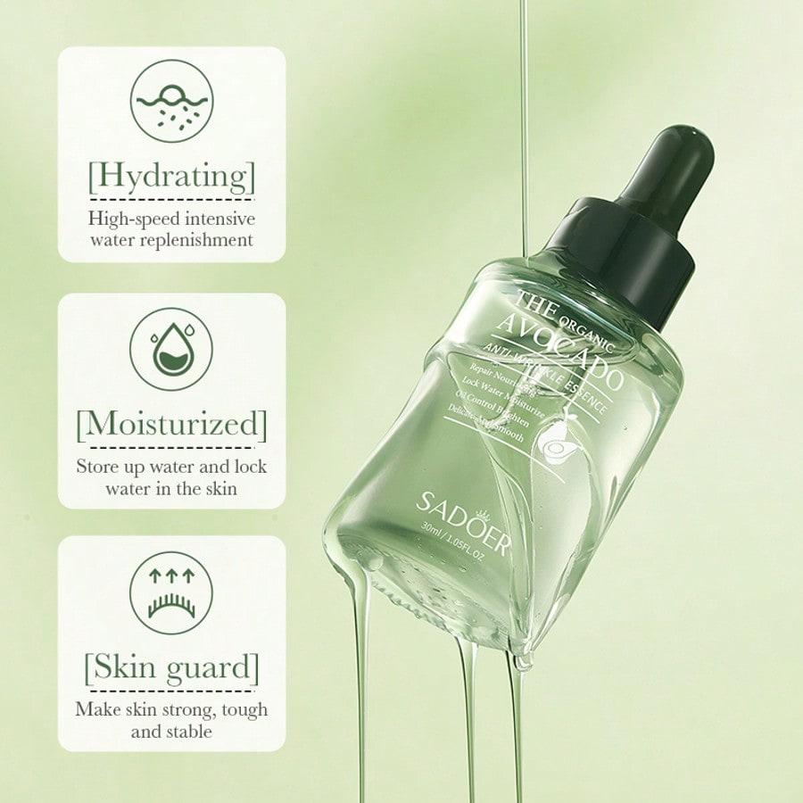 1PC Sadoer The Organic Avocado Anti-Wrinkle Essence, Moisturizing And Nourshing,Soothe Dryness,Deep