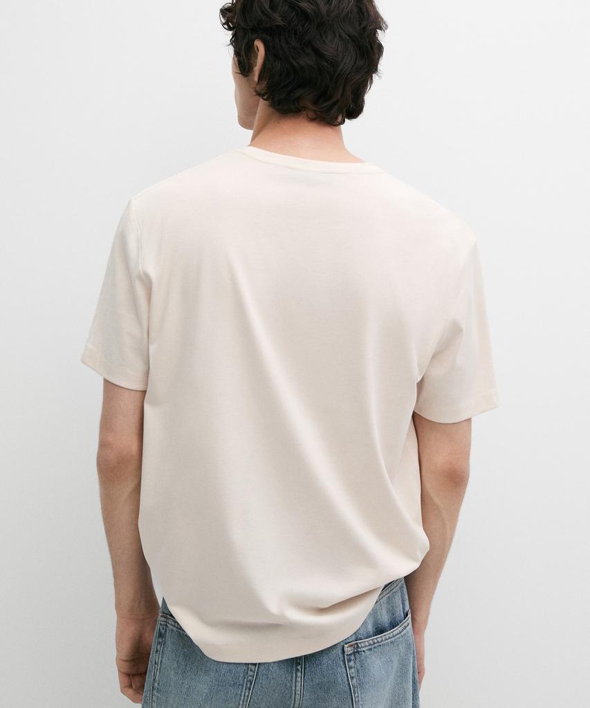 Masimodutti 100% Cotton T-Shirt Shoulder Detail
