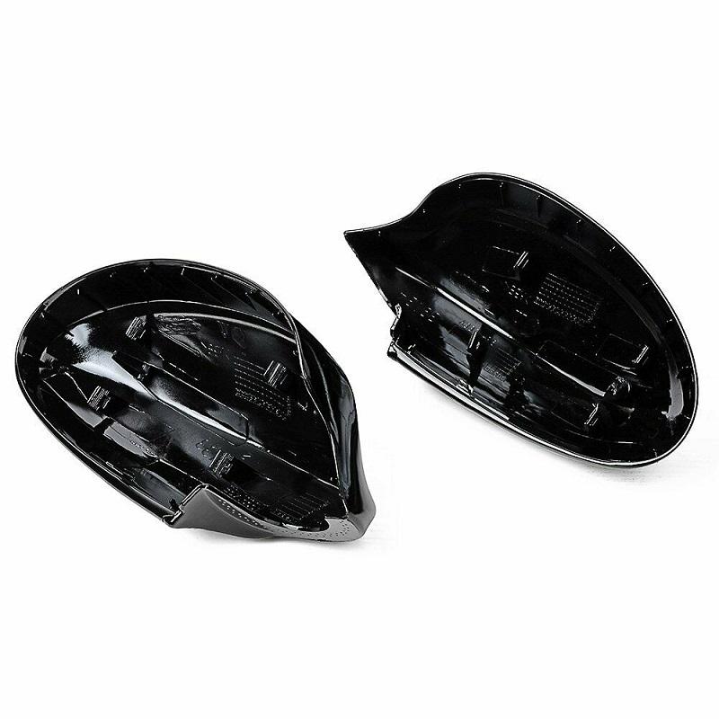 2PCS Gloss Black Side Mirror Cover Caps for BMW E90 2006-2008 318i 320i 323i 325i 328i 51167135097+51167135098