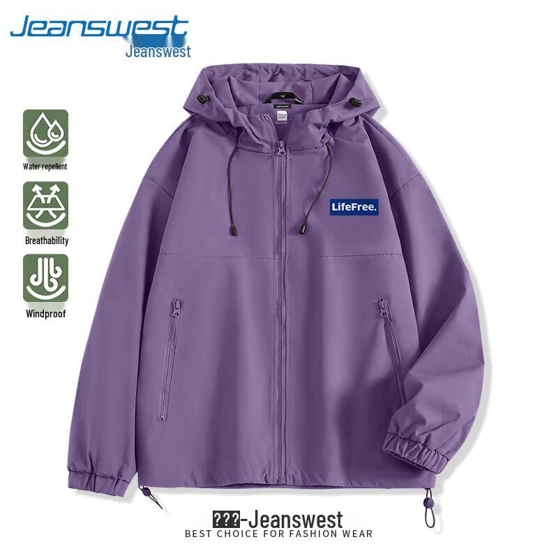 Унисекс ветрозащитная водонепроницаемая куртка с капюшоном Jeanswest M