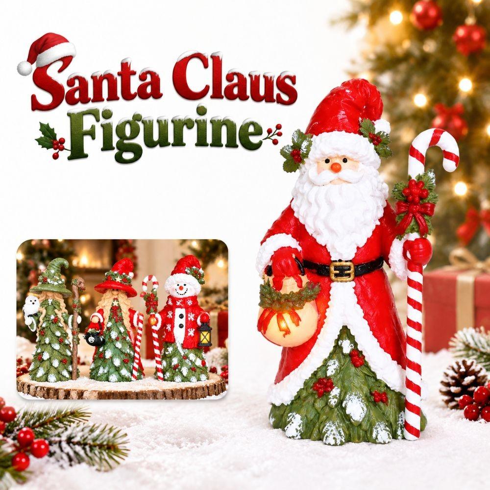 Santa Claus/Snowman/Witch Christmas Desktop Ornament Resin Snowman Figurine Holiday Decor