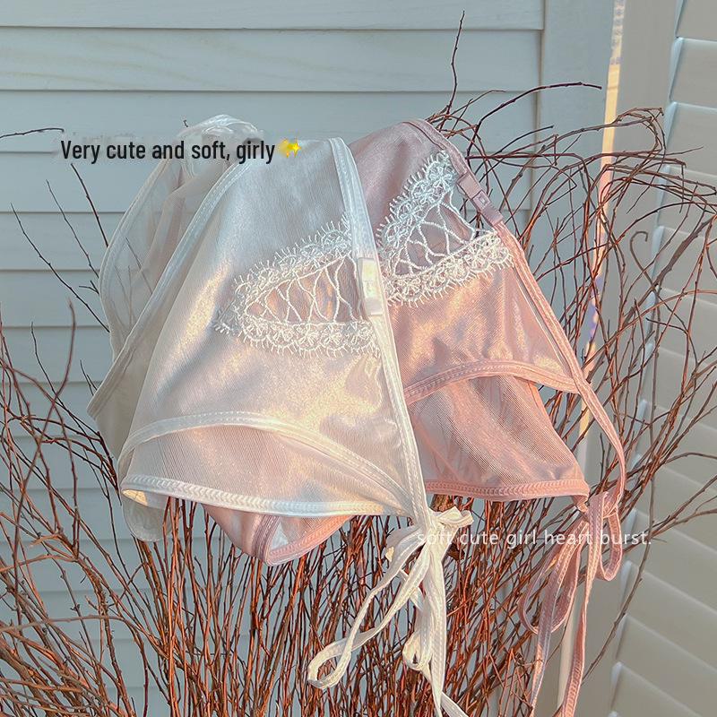 "French Style Women's Seamless Mesh Lace Panties, Breathable, Quick-Dry, Low Waist"