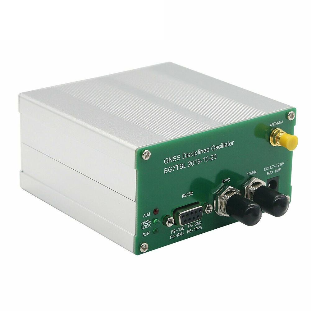 10MHz Oscillator GPS Calibration Power DC11.7-12.9V 15W AC110-220 Adapter Metal Material Power Supply DC3.3V RS232 Interface