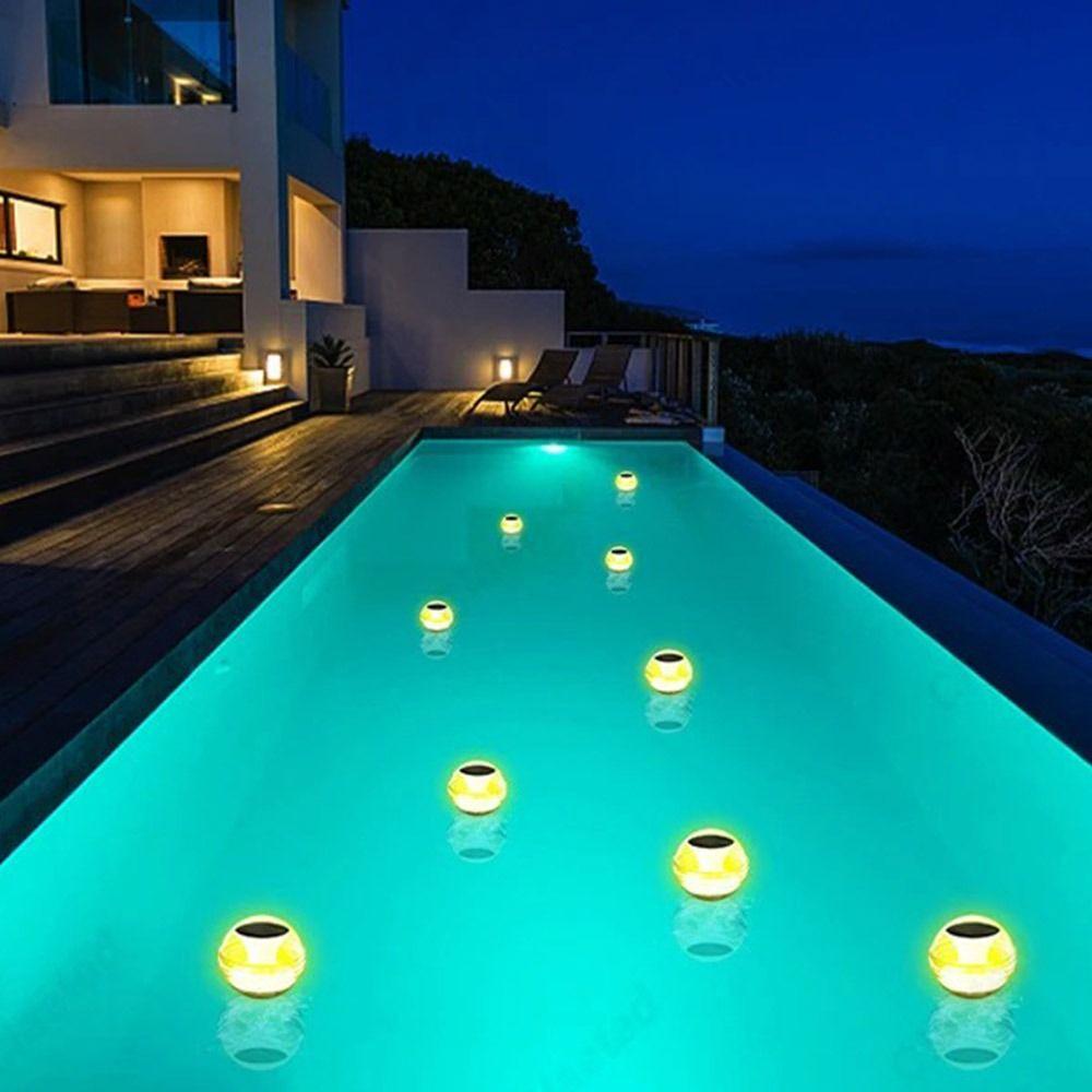 Solar Powered Solar Water Floating Light Color Changing Ambient Decorative Lamp  Courtyard Pool