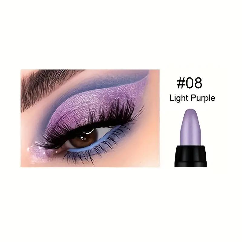 Vibrant Multicolor Eyeshadow Stick Long-Lasting Shimmery and Glittery Eye Makeup Easy-to-Apply Smudge-Proof and Waterproof Eye Shadow Pencil
