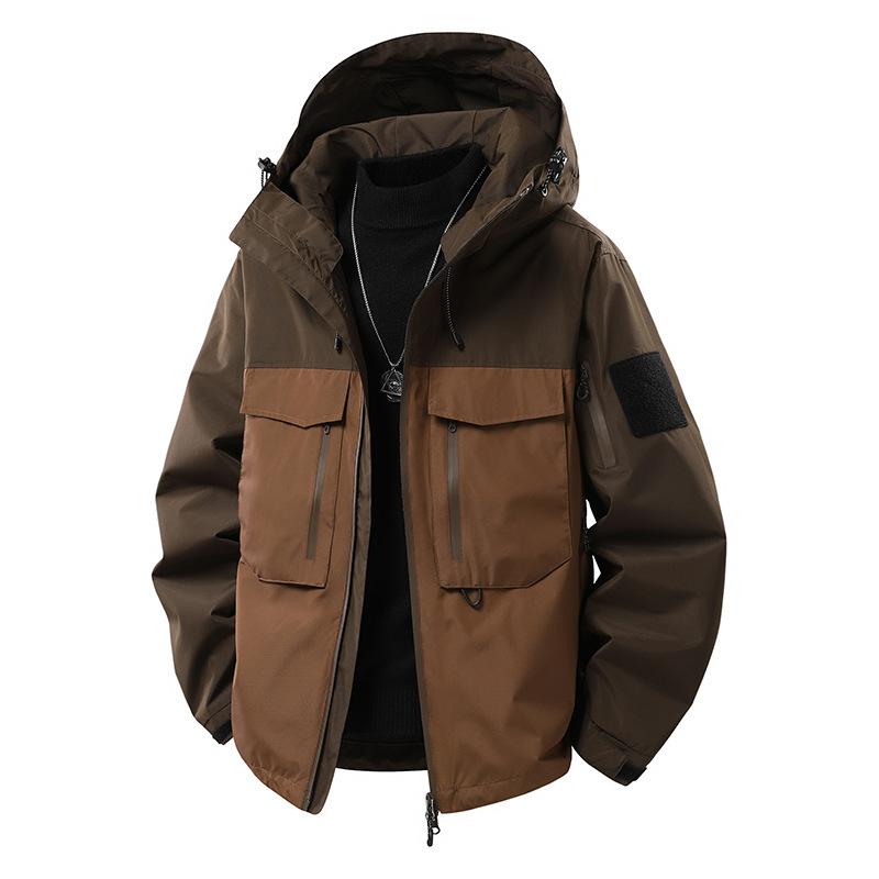 Outdoor Single Flush Jacket for Men In Autumn and Winter, with A Detachable Inner Lining and A Hiking Jacket