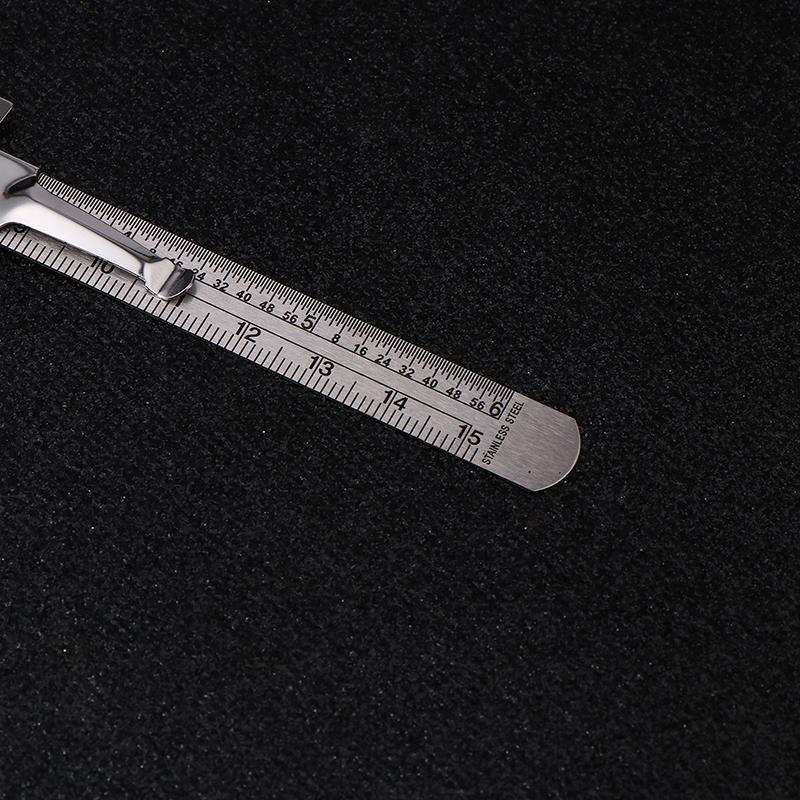 1/2 Pezzi Righello di Precisione in Acciaio Inossidabile da 6 Pollici Righello Tascabile Scorrevole Con Graduazioni in Pollici 1/32" Mm/Metrico Alta Precisione