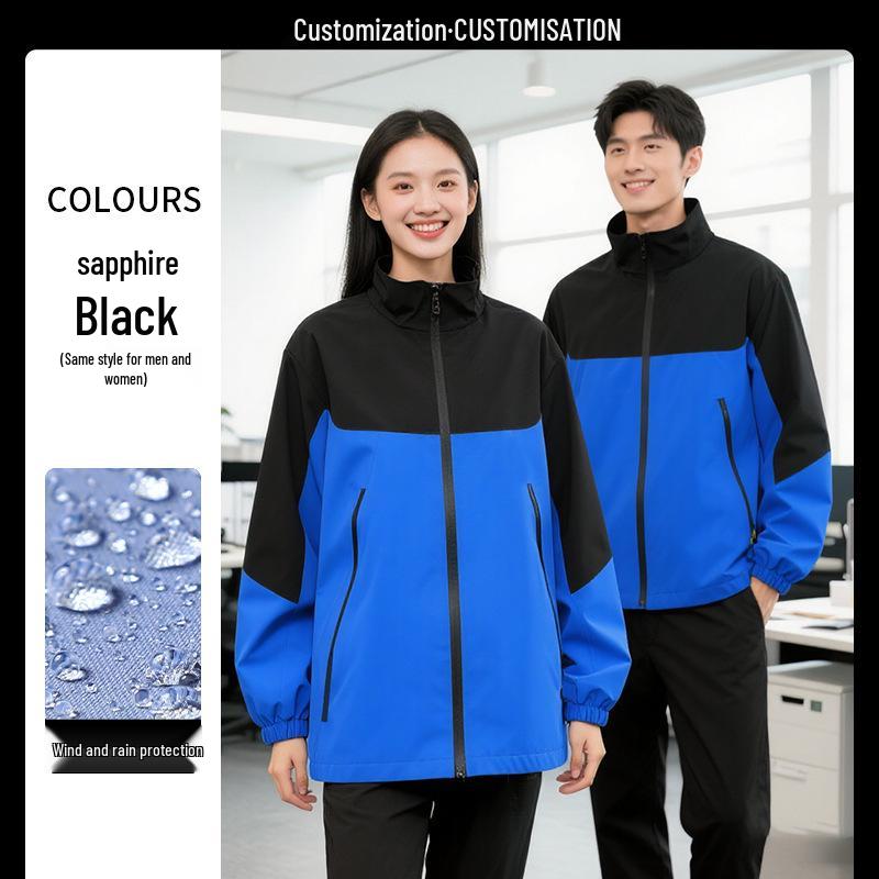 Windproof Waterproof Outdoor Team Building Jacket for Auto Repair 4S Shops 4XL