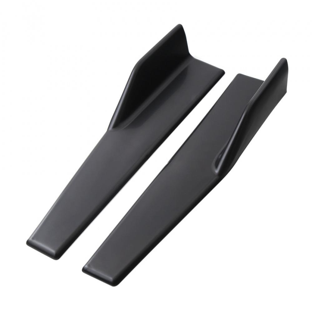 One Pair Car Side Skirt Spoiler Rocker Splitter Wing Anti-Scratch Matt Black