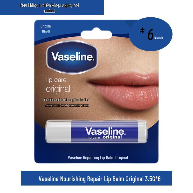 Vaseline Original Nourishing Lip Balm, 6-Pack