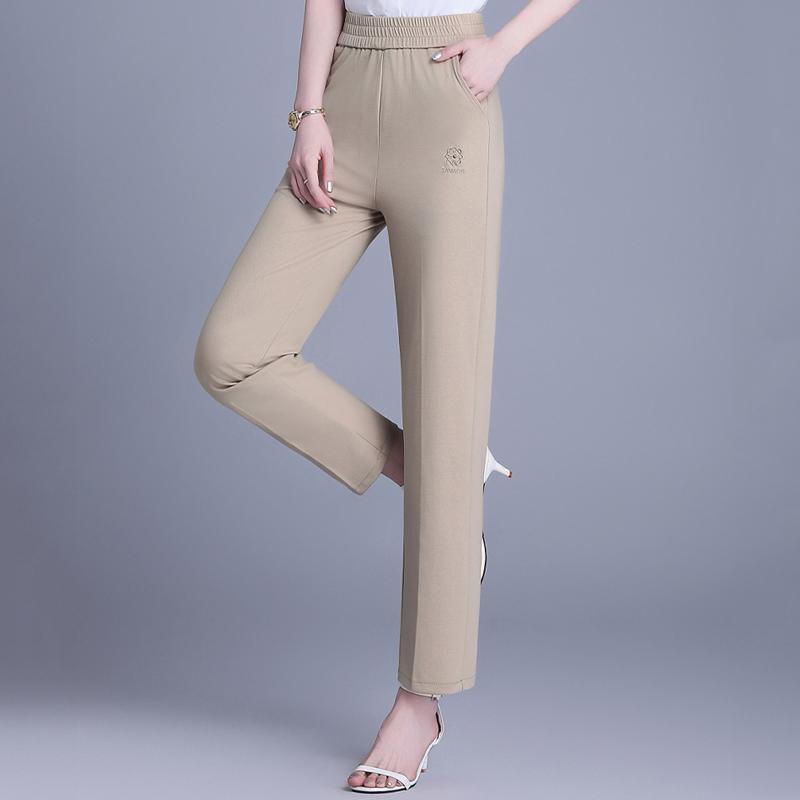 Summer Straight Pants for Women Clothes Plus Size Casual High Waist Woman Trousers