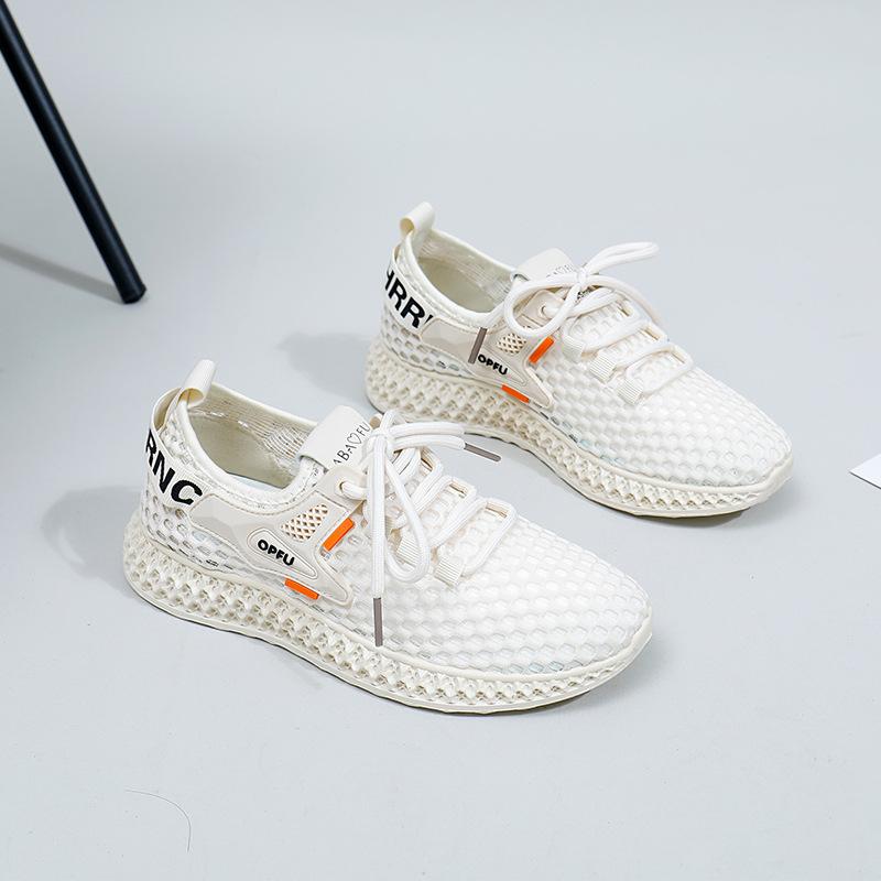 

Кроссовки для женщин, повседневные кроссовки для бега с дышащей сеткой, нескользящая легкая прогулочная обувь, женские теннисные кроссовки, летние спортивные туфли для тренировок 40 бежевый