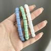 Imitation Jade Bamboo Shape Beaded Bracelets For Women Healing Jewelry With Elastic Cord