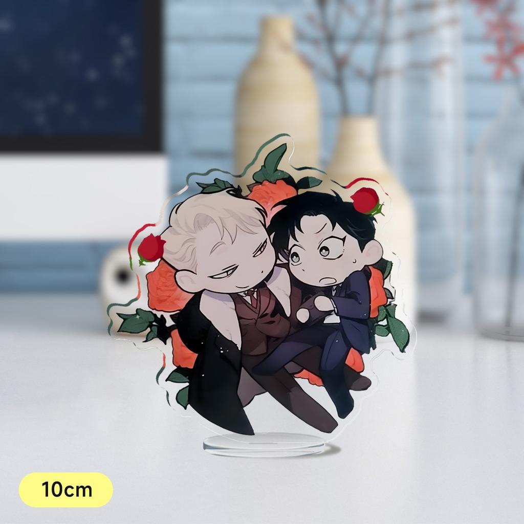 Hot Korean Cartoon BL Manga Anime Roses and Champagne Acrylic Stand Figure Standing Desktop Display Fans Collection Jewelry Gift