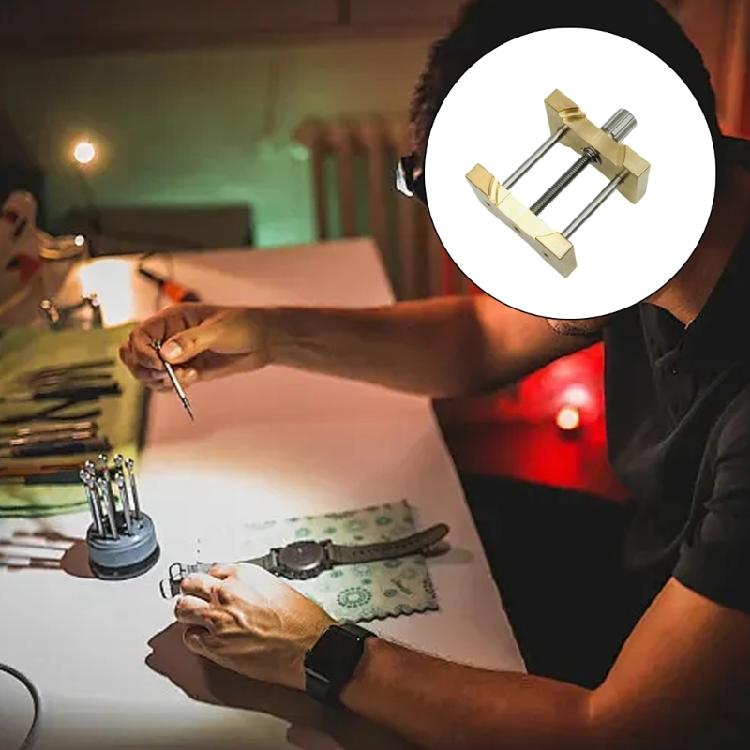 Fixed Base for Watchmaker Business Use Brass Watch Movement Holder Clamp Multifunction Watches Repair Accessory Tools