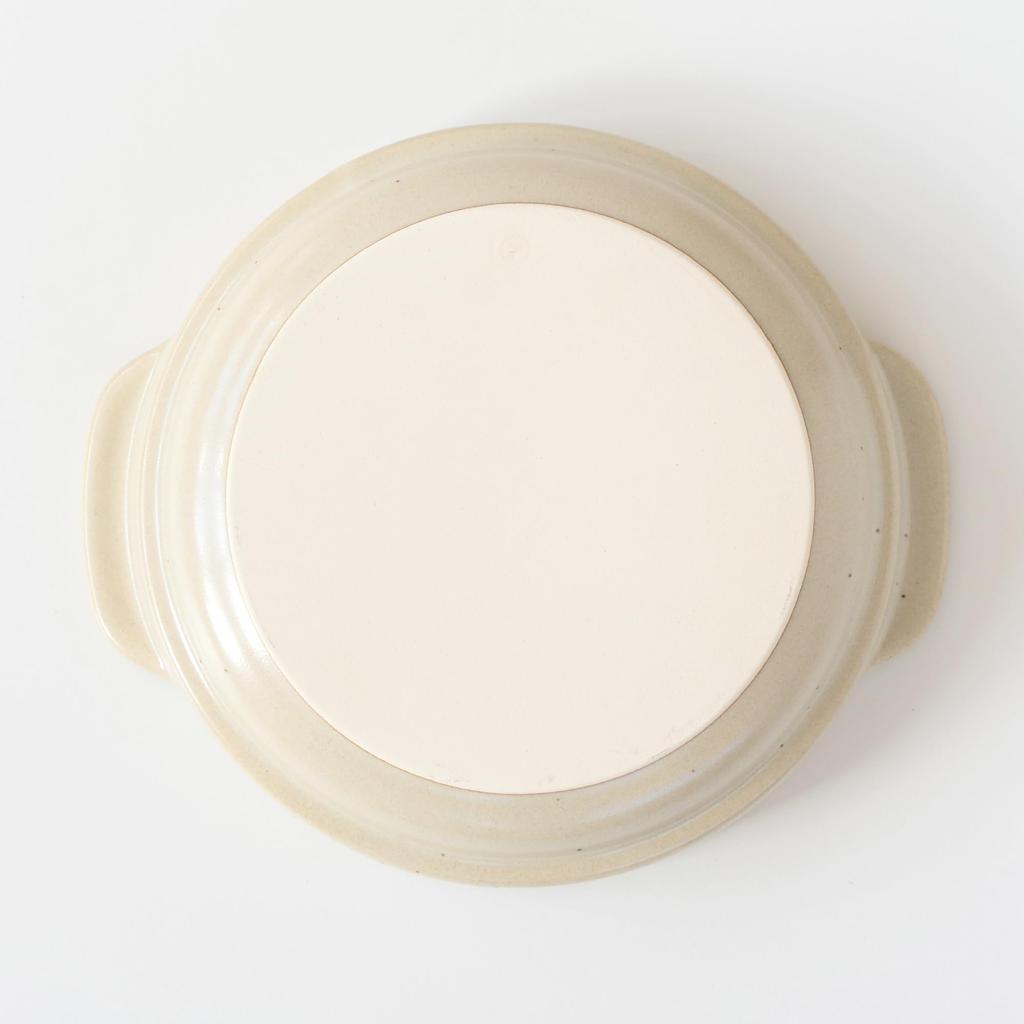 Santo Banko-yaki Gratin Dish, Large, 650ml Capacity, Heat-Resistant Ceramic, Oven, Microwave, Dishwasher, Stackable, Beige, Made in Japan