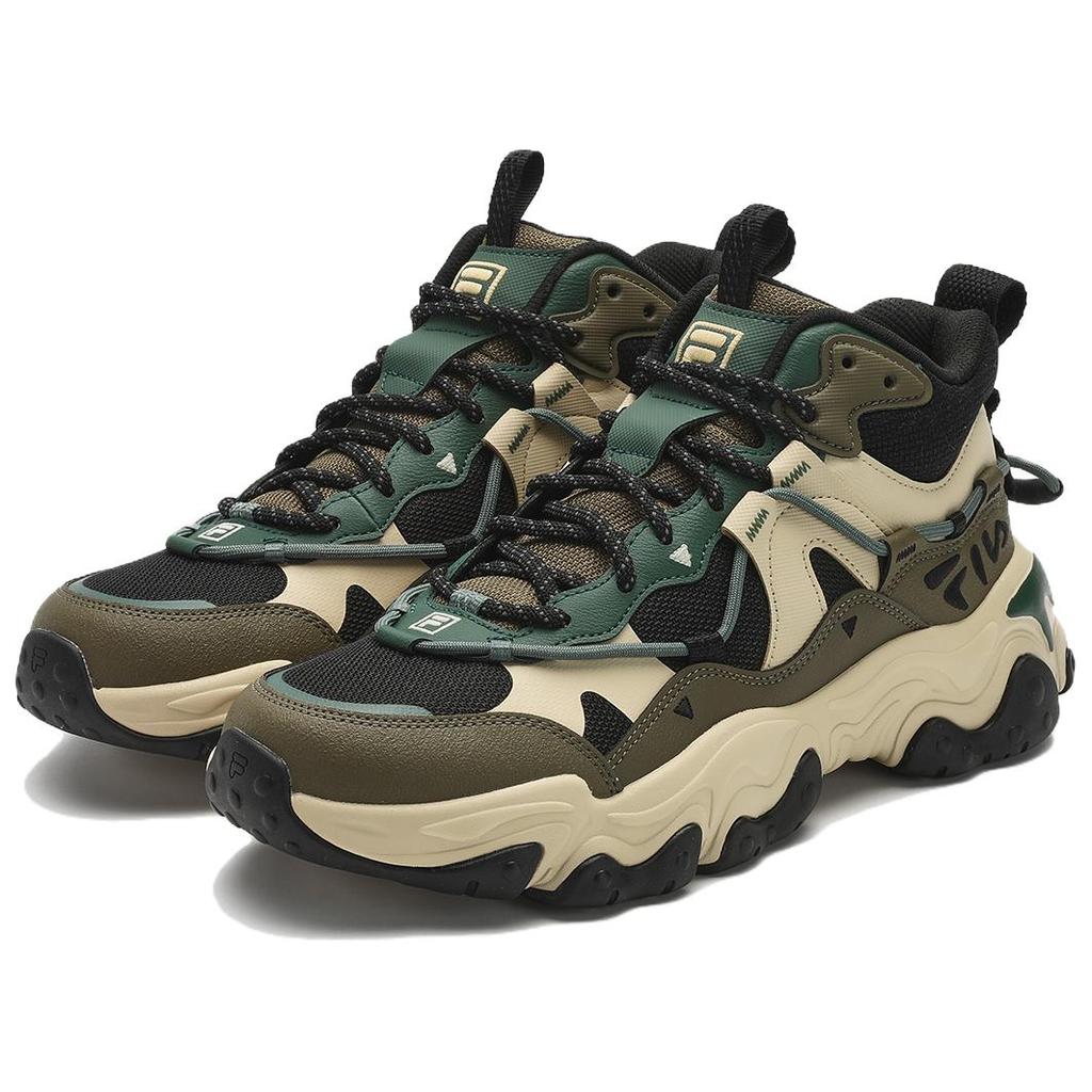 Fila Fashion Retro Outdoor Mid-Top Casual Shoes Men Casual Shoes Black Green F12M412116FBH