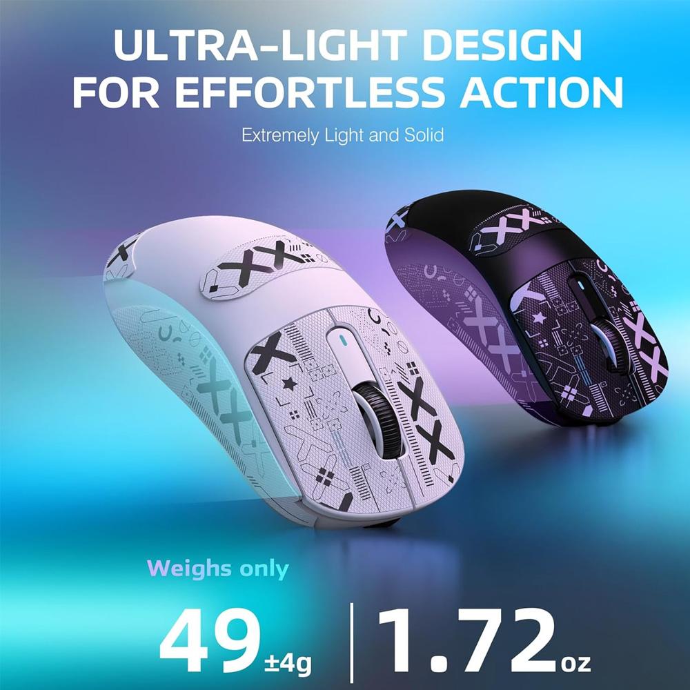 ZENTAURA X8 Dual Mode Wireless/Bluetooth Gaming Mouse with Anti-slip Sticker TYPE-C Rechargeable Office Mouse for Laptops