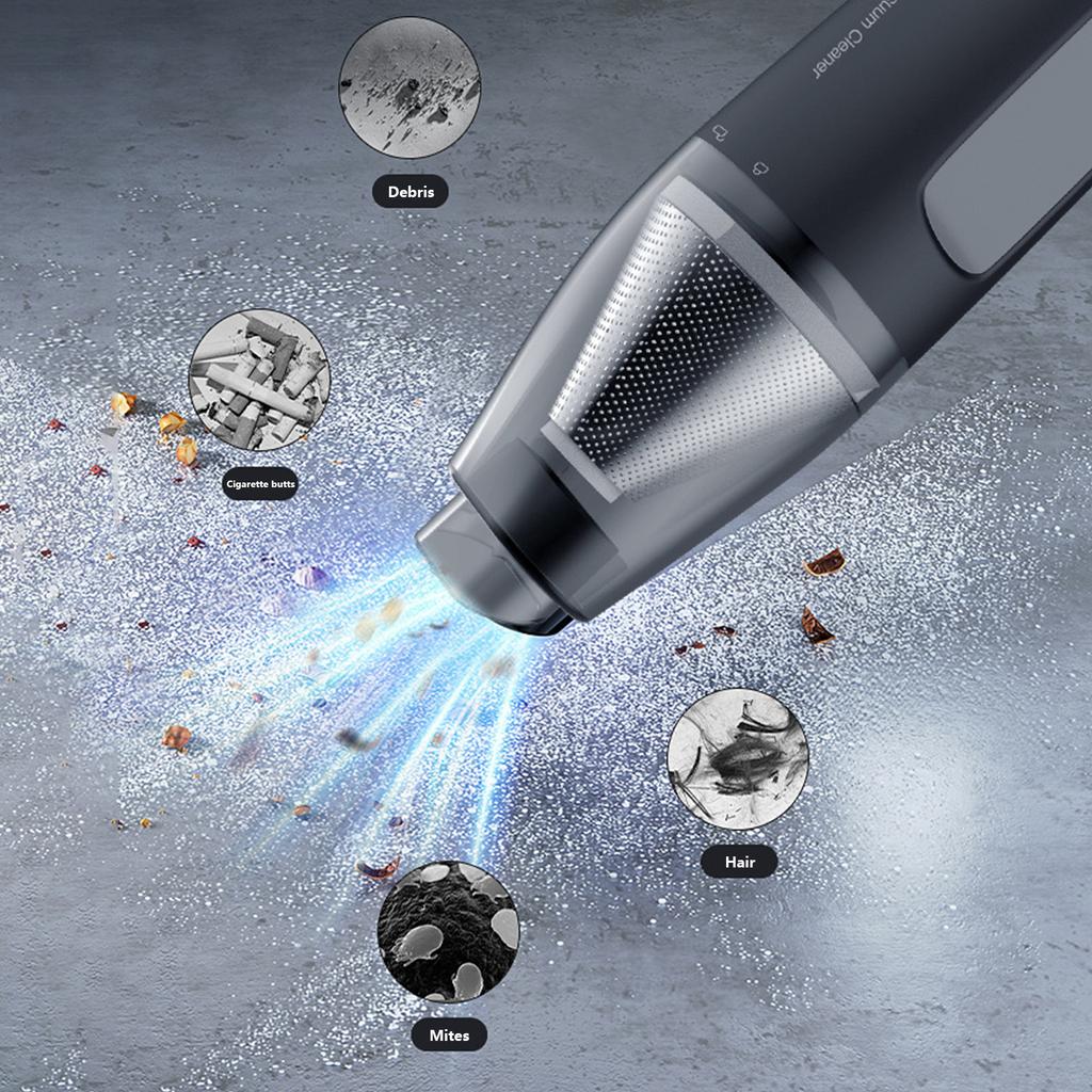 Luggable Car Vacuum Cleaner with 13000Pa Windspout Suction Wireless Lightweight Design Reaches Underlying Corners